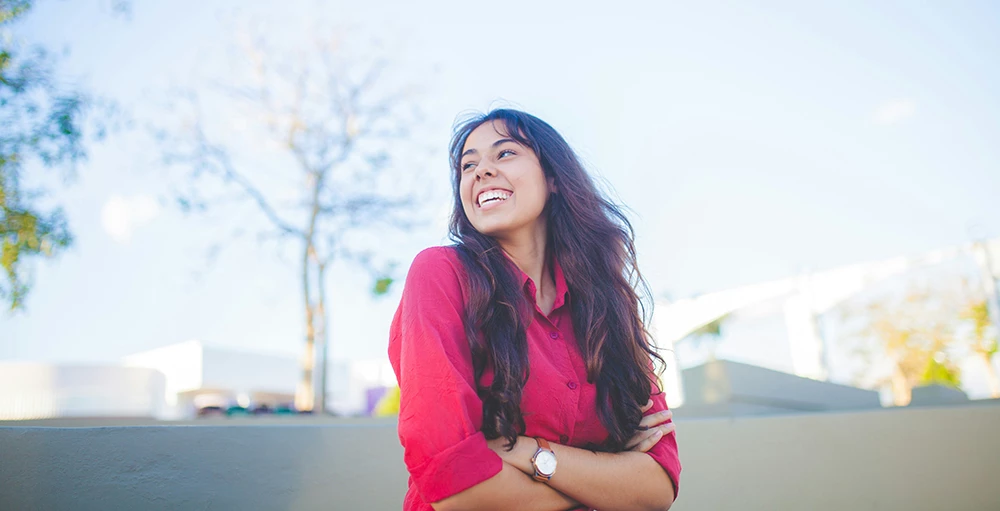 smiling college students