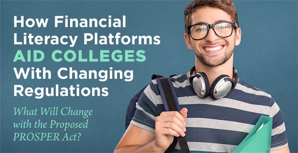 A college student looks to a financial literacy platform for a financial education as his college reacts to the PROSPER Act