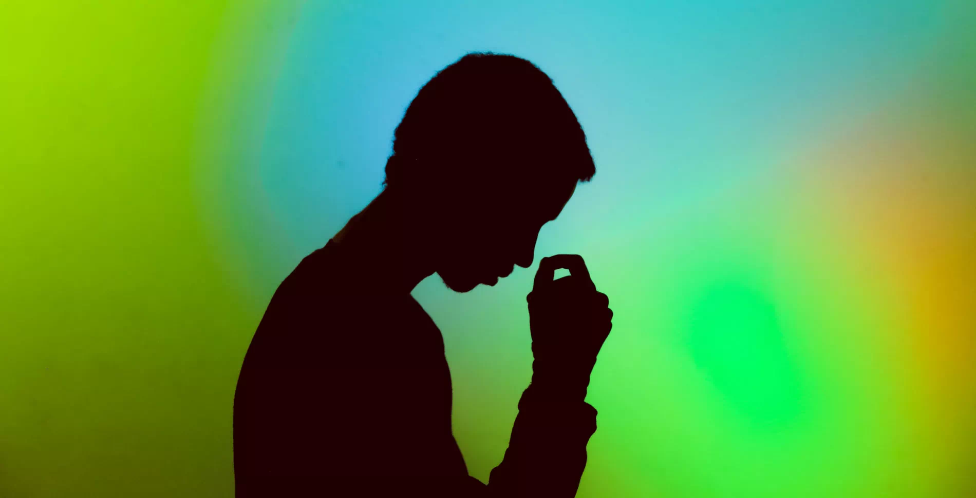 silhouette image of man with financial stress