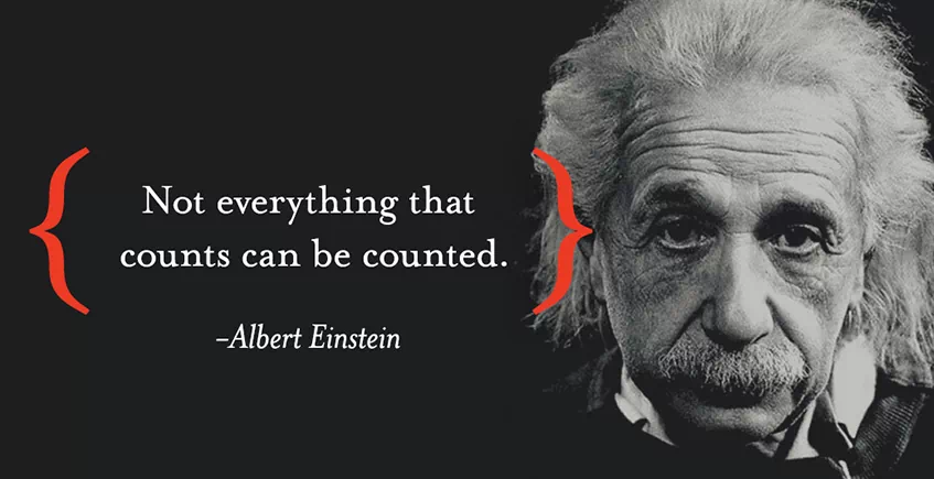 Albert Einstein quote Not everything that counts can be counted